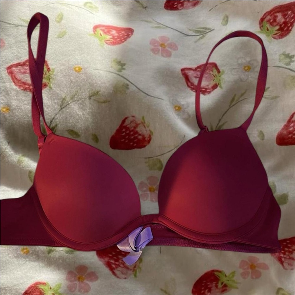 victorias secret pushup red bra 32a